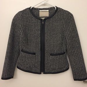 Banana republic cropped navy blazer 00p